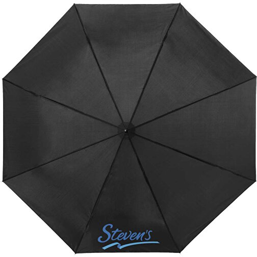 Ida 21,5' Kompaktregenschirm , schwarz, Polyester, 24,00cm (Höhe), Bild 3