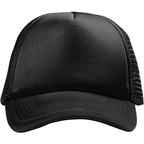 Trucker Kappe Mit 5 Segmenten , schwarz / schwarz, Jersey foam 100% Polyester, 100 g/m2, Contrast fabric, Mesh    100% Polyester, , Bild 5