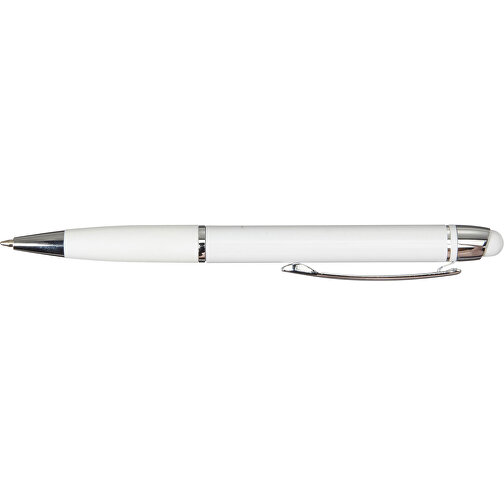 Kugelschreiber Aus Metall Pascaline , weiss, ABS, Aluminium, Plastik, Metall, , Bild 3
