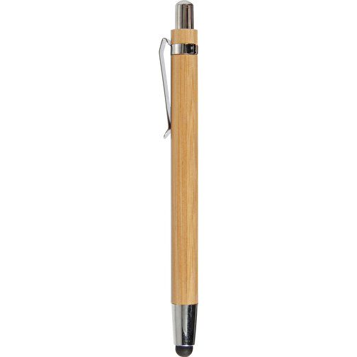 Penna a sfera in bamboo capacitiva, refill nero, Immagine 1