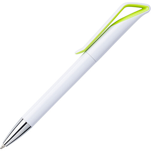 Kugelschreiber White Swan , hellgrün, ABS, , Bild 2