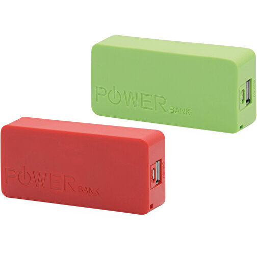 Powerbank TOP ENERGY , apfelgrün, Kunststoff, 9,70cm x 2,30cm x 4,50cm (Länge x Höhe x Breite), Bild 7