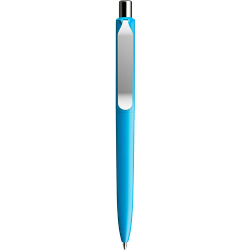 Prodir DS8 PSM Push Kugelschreiber , Prodir, cyanblau/silber poliert, Kunststoff/Metall, 14,10cm x 1,50cm (Länge x Breite), Bild 1