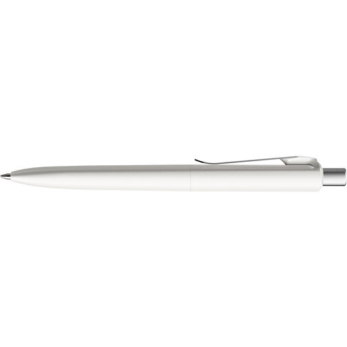 Prodir DS8 PSM Push Kugelschreiber , Prodir, weiß/silber satiniert, Kunststoff/Metall, 14,10cm x 1,50cm (Länge x Breite), Bild 5