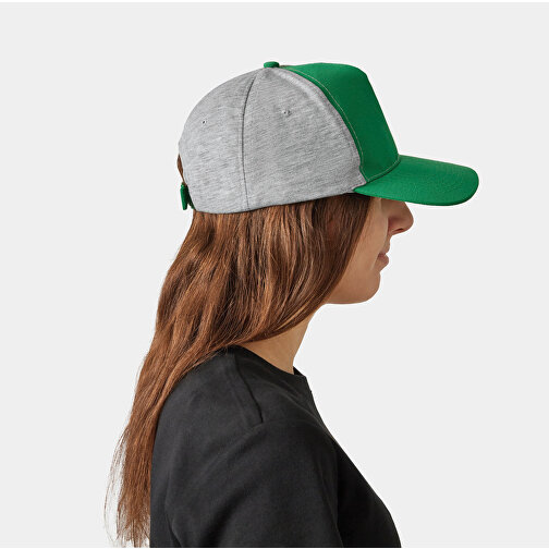 5-Panel-Baseball-Cap UP TO DATE , dunkelgrün, grau, Polyester / Baumwolle, 1,00cm (Länge), Bild 9