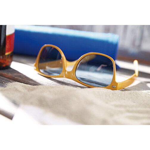 Sonnenbrille STYLISH , gold, Kunststoff / Polyacryl, 1,00cm (Länge), Bild 2