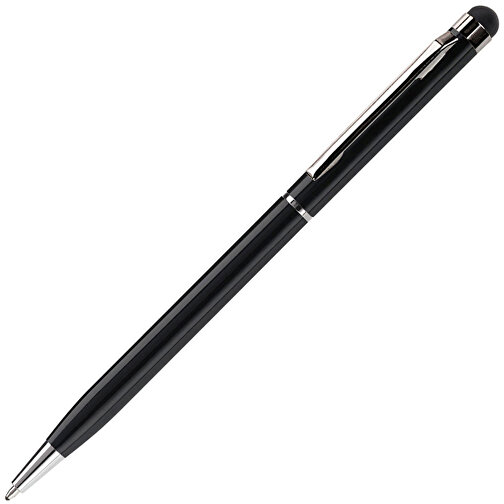 Kugelschreiber Mit Touch , schwarz, Aluminium, 13,60cm (Länge), Bild 2