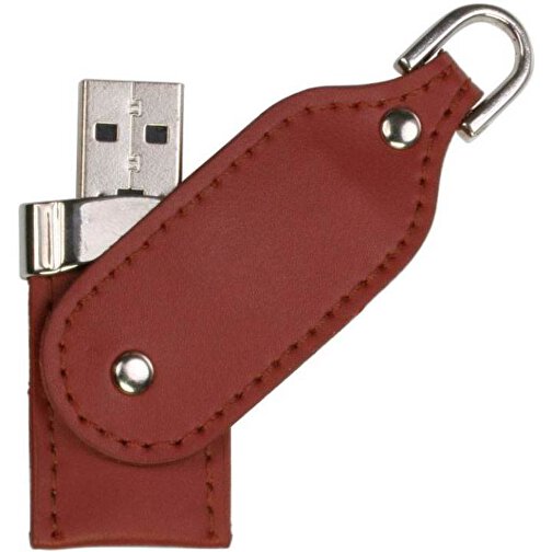 USB-Stick DELUXE 8GB , Promo Effects MB , braun MB , 8 GB , Kunstleder MB , 3 - 10 MB/s MB , 8,30cm x 2,70cm (Länge x Breite), Bild 1