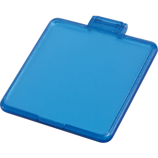 Kosmetikspiegel MODEL , blau, Kunststoff / Glas, 6,30cm x 0,50cm x 7,00cm (Länge x Höhe x Breite), Bild 2