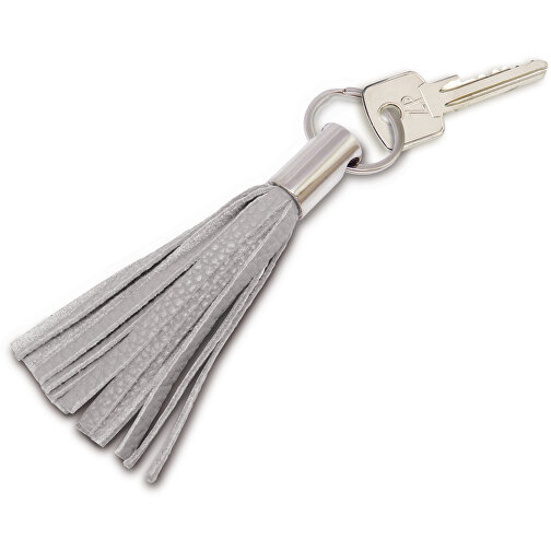 Schlüsselanhänger , grau, Donato Rindleder, 11,00cm x 2,00cm (Länge x Breite), Bild 1