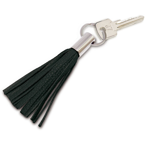 Schlüsselanhänger , schwarz, Donato Rindleder, 11,00cm x 2,00cm (Länge x Breite), Bild 1