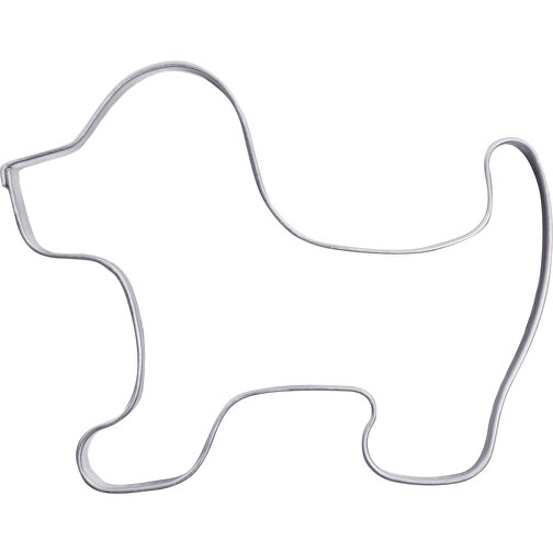Backförmchen In Der Werbetüte - Hund , individuell, Edelstahl, Papier, Kunststoff, 10,50cm x 1,70cm x 7,50cm (Länge x Höhe x Breite), Bild 1