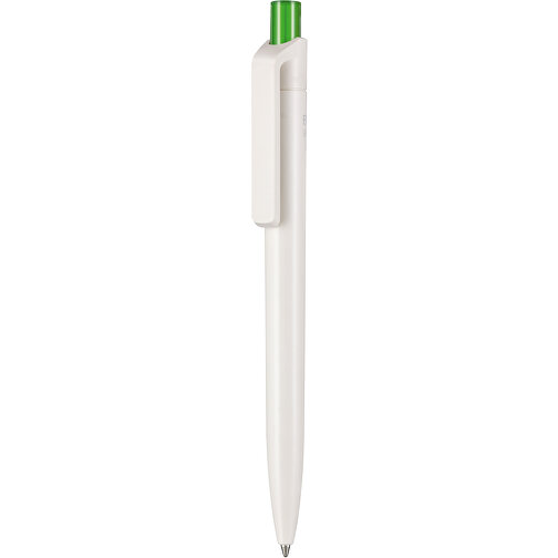 Kugelschreiber BIO-INSIDER , Ritter-Pen, weiss bio/gras grün TR., ABS-Kunststoff, 14,20cm (Länge), Bild 1