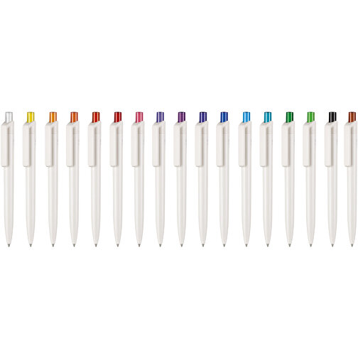 Kugelschreiber BIO-INSIDER , Ritter-Pen, weiß bio/magenta-pink TR/FR, ABS-Kunststoff, 14,20cm (Länge), Bild 4