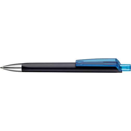 Kugelschreiber TRI-STAR SOFT ST , Ritter-Pen, schwarz/caribic-blau TR/FR, ABS-Kunststoff, 14,00cm (Länge), Bild 3
