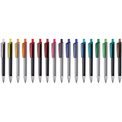 Kugelschreiber TRI-STAR SOFT ST , Ritter-Pen, schwarz/feuer-rot TR/FR, ABS-Kunststoff, 14,00cm (Länge), Bild 4