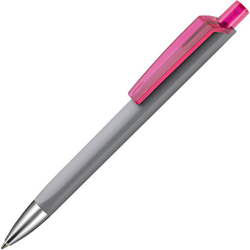 Kugelschreiber TRI-STAR SOFT ST , Ritter-Pen, stein-grau/magenta-pink TR/FR, ABS-Kunststoff, 14,00cm (Länge), Bild 2