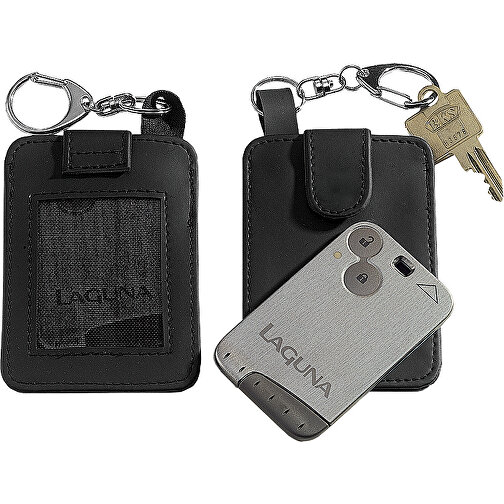 Creativ Design Schlüsseltasche 'KeyCard' Schwarz , schwarz, PU, 7,50cm x 10,50cm (Länge x Breite), Bild 1