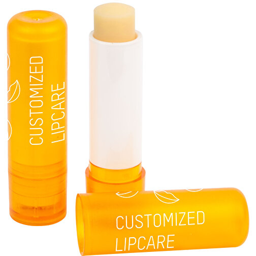 Veganer Lippenpflegestift 'Lipcare Original LipNature' , gelb-orange, Kunststoff, 6,90cm (Höhe), Bild 1