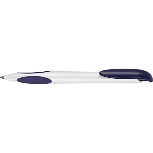 Kugelschreiber ATMOS , Ritter-Pen, weiß/nacht-blau, ABS-PP-Kunststoff, 14,50cm (Länge), Bild 3