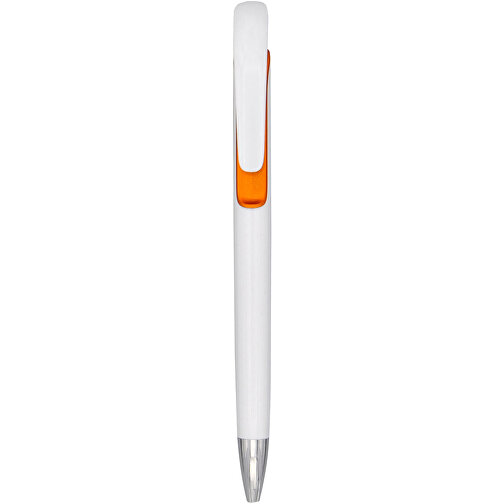 Kugelschreiber Wien Weiß Express , Promo Effects, orange, Kunststoff, 14,50cm (Länge), Bild 4