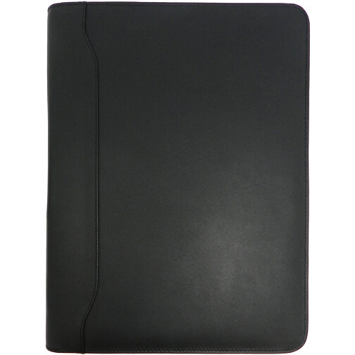 Schreibmappe A4 Mit RV , schwarz, Rindleder, 35,00cm x 3,50cm x 27,00cm (Länge x Höhe x Breite), Bild 2
