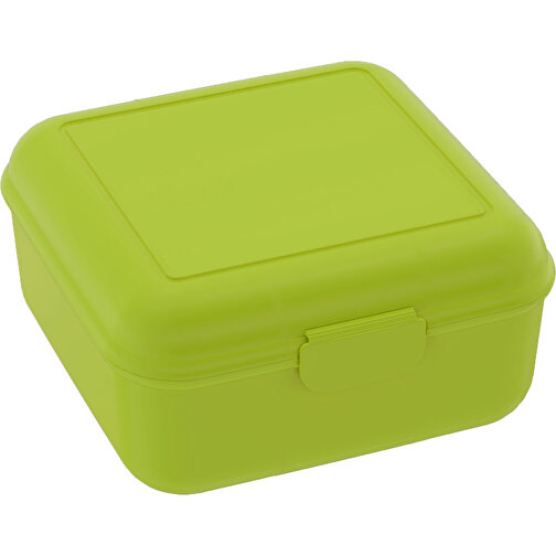 Vorratsdose 'Cube' Deluxe , lemon, Kunststoff, 14,00cm x 6,50cm x 14,00cm (Länge x Höhe x Breite), Bild 1