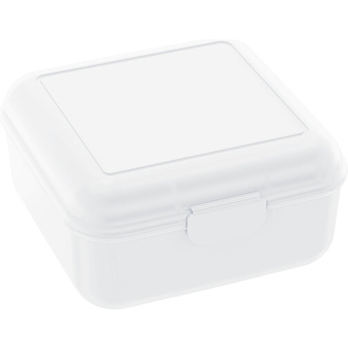 Vorratsdose 'Cube' Deluxe , weiß, Kunststoff, 14,00cm x 6,50cm x 14,00cm (Länge x Höhe x Breite), Bild 1