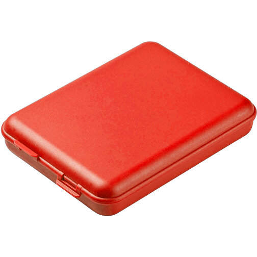Dose 'Flat' , standard-rot, Kunststoff, 15,80cm x 3,00cm x 11,80cm (Länge x Höhe x Breite), Bild 1