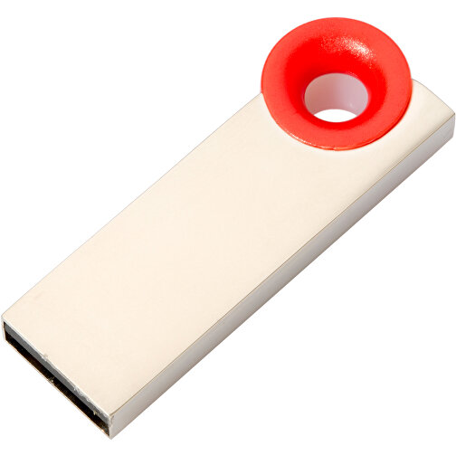 USB-Stick Metall Color 1GB , Promo Effects MB , rot MB , 1 GB , Metall, ABS MB , 3 - 10 MB/s MB , 3,80cm x 0,45cm x 1,20cm (Länge x Höhe x Breite), Bild 1