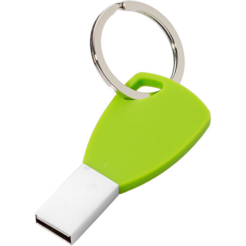 USB-Stick Silicon II 4GB , Promo Effects MB , grün MB , 4 GB , Metall, Silikon MB , 3 - 10 MB/s MB , 5,72cm x 0,45cm x 2,60cm (Länge x Höhe x Breite), Bild 1