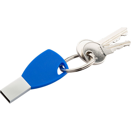 USB-Stick Silicon II 2GB , Promo Effects MB , blau MB , 2 GB , Metall, Silikon MB , 3 - 10 MB/s MB , 5,72cm x 0,45cm x 2,60cm (Länge x Höhe x Breite), Bild 2