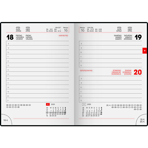 Taschenkalender , Brunnen, rot, Kunststofffolie, 10,00cm x 1,40cm x 14,00cm (Länge x Höhe x Breite), Bild 1