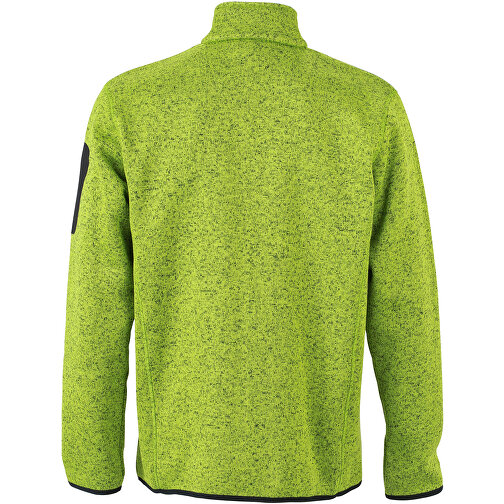 Men’s Knitted Fleece Jacket , James Nicholson, kiwi-melange / royal, L, , Bild 4