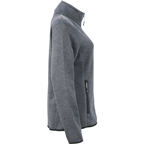 Ladies’ Knitted Fleece Jacket , James Nicholson, dunkelgrau-melange / silber, XXL, , Bild 3