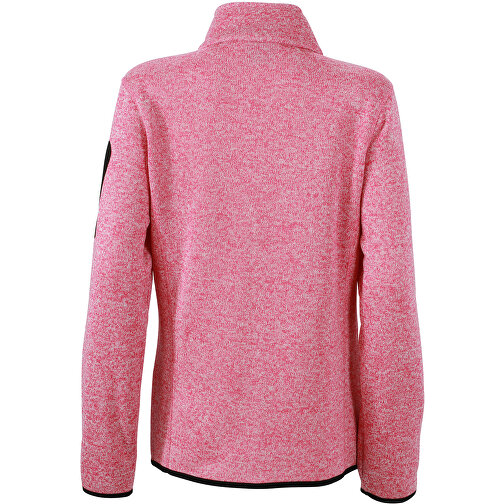 Ladies’ Knitted Fleece Jacket , James Nicholson, pink-melange / offweiss, L, , Bild 4