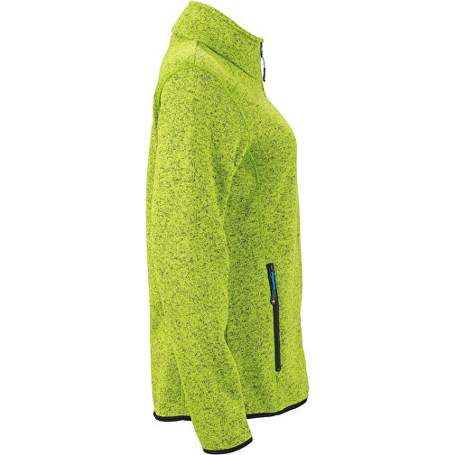 Ladies’ Knitted Fleece Jacket , James Nicholson, kiwi-melange / royal, XL, , Bild 3