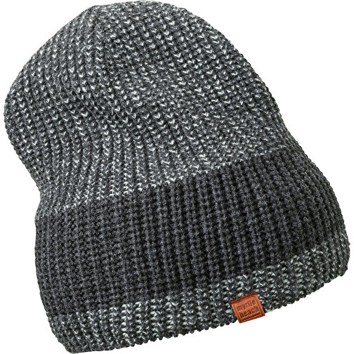 Urban Knitted Hat , Myrtle Beach, kohlrabenschwarz / grau, one size, , Bild 1