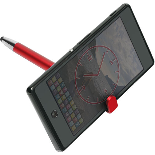 Touchscreen-Druckkugelschreiber 'Jupiter' , rot, ABS, 14,60cm (Länge), Bild 3