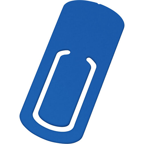 Zettelklammer , blau, PS, 8,00cm x 0,20cm x 3,50cm (Länge x Höhe x Breite), Bild 1