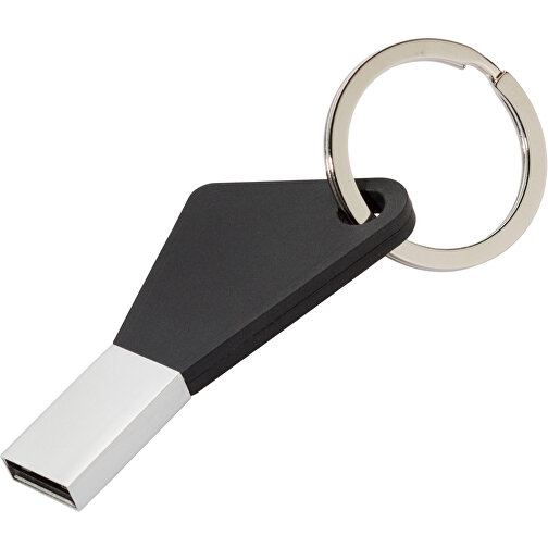 USB-Stick Silicon I 8GB , Promo Effects MB , schwarz MB , 8 GB , Metall, Silikon MB , 3 - 10 MB/s MB , 5,83cm x 0,45cm x 2,95cm (Länge x Höhe x Breite), Bild 1