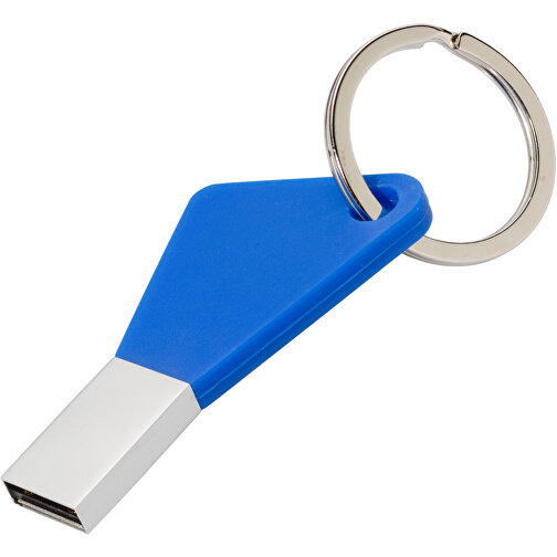USB-Stick Silicon I 4GB , Promo Effects MB , blau MB , 4 GB , Metall, Silikon MB , 3 - 10 MB/s MB , 5,83cm x 0,45cm x 2,95cm (Länge x Höhe x Breite), Bild 1