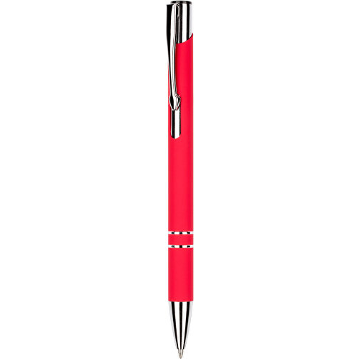 Kugelschreiber New York Soft Touch , Promo Effects, rot, Metall, 13,50cm x 0,80cm (Länge x Breite), Bild 1