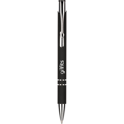 Kugelschreiber New York Soft Touch , Promo Effects, schwarz, Metall, 13,50cm x 0,80cm (Länge x Breite), Bild 4
