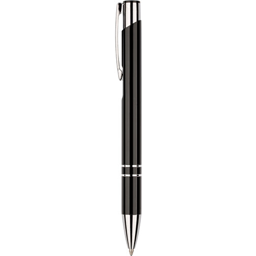 Kugelschreiber New York Glänzend , Promo Effects, schwarz, Metall, 13,50cm x 0,80cm (Länge x Breite), Bild 2