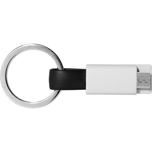 Schlüsselanhänger Micro-USB Kabel Kurz , Promo Effects, schwarz, Kunststoff, 6,50cm (Länge), Bild 2