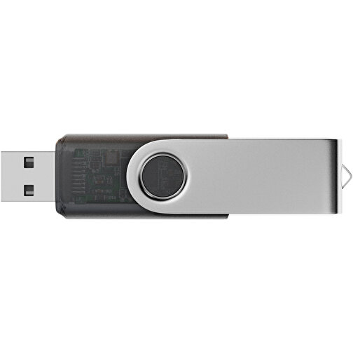 USB-Stick SWING 2.0 8 GB , Promo Effects MB , schwarz transparent MB , 8 GB , Kunststoff, Metall MB , 3 - 10 MB/s MB , 5,80cm x 1,09cm x 1,90cm (Länge x Höhe x Breite), Bild 3