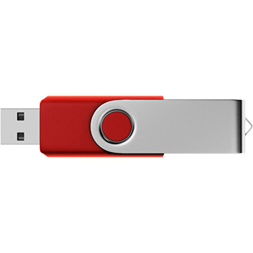 USB-Stick SWING 2.0 32 GB , Promo Effects MB , rot metallic MB , 32 GB , Kunststoff, Metall MB , 3 - 10 MB/s MB , 5,80cm x 1,09cm x 1,90cm (Länge x Höhe x Breite), Bild 3