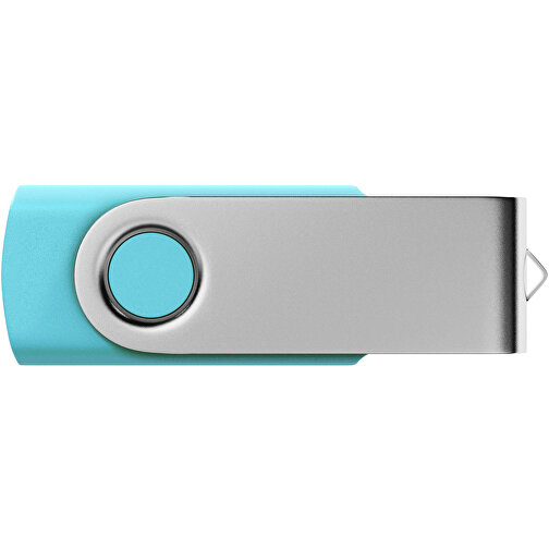 USB-Stick SWING 3.0 8 GB , Promo Effects MB , hellblau MB , 8 GB , Kunststoff, Metall MB , 10 - 45 MB/s MB , 5,70cm x 1,09cm x 1,90cm (Länge x Höhe x Breite), Bild 2