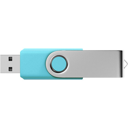 USB-Stick SWING 3.0 8 GB , Promo Effects MB , hellblau MB , 8 GB , Kunststoff, Metall MB , 10 - 45 MB/s MB , 5,70cm x 1,09cm x 1,90cm (Länge x Höhe x Breite), Bild 3